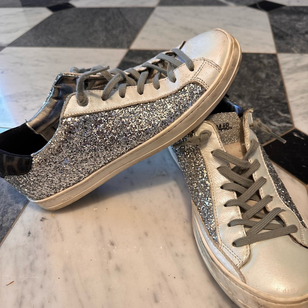 P448 Silver Glitter Sneakers EU39/US8.5